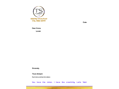 TS Creations Letterhead