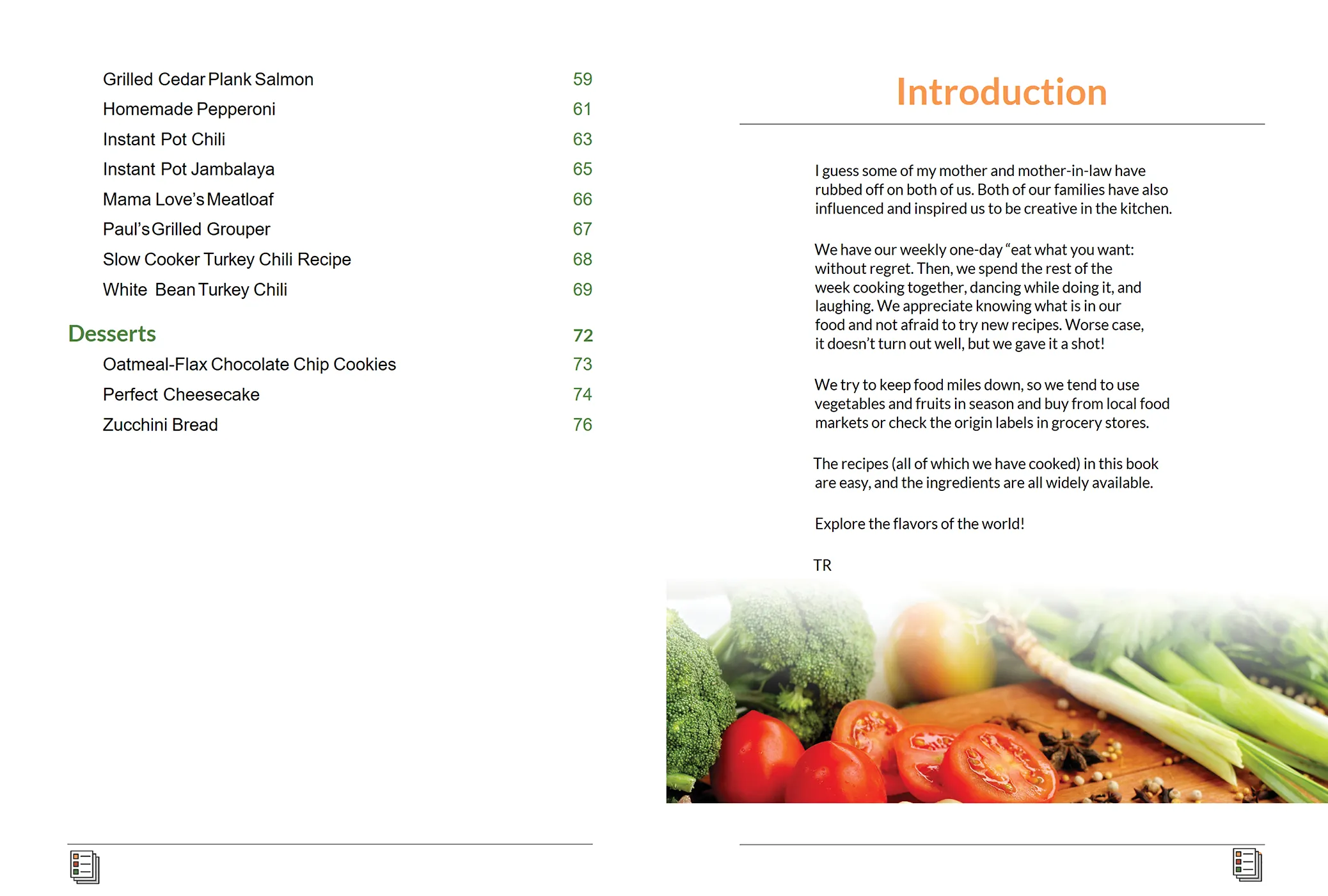 Foody Cookin' EPUB index and introduction